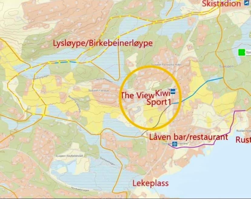 Leilighet Med Panoramautsikt Sjusjoen Innendors Parkering 外观 照片